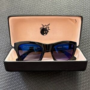 The Hundreds Black Sunglasses w/Blue Lenses